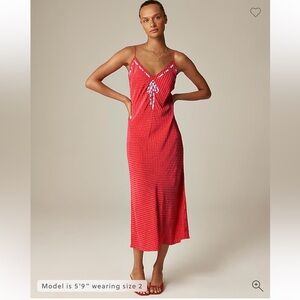 Rouje X J.Crew Swoon slip dress in polka dot